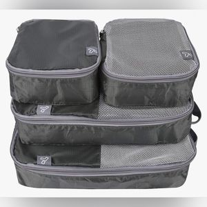 Travelon Set of 4-Soft Packing Organizers, Charcoal